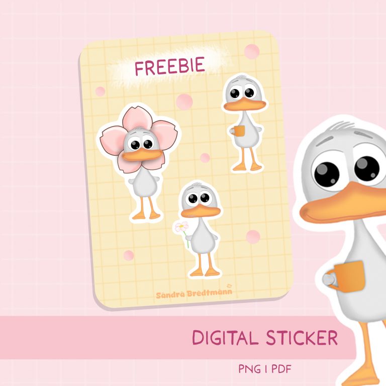 Drei kostenlose Sticker Sunny Qwaak die Ente für dein Tablett, Handy oder WhatsApp. Melde dich an und hilf uns dem Kaktus einen Namen zu geben. Ziehe auch in die Mood-WG ein.
